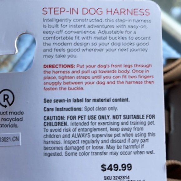 Reddy Dog Nwt Reddy Stepin Dog Harness Xlxxl Very Nice Benefits
